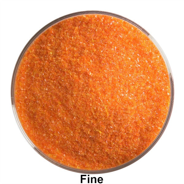 Bullseye Orange Opalescent Frit