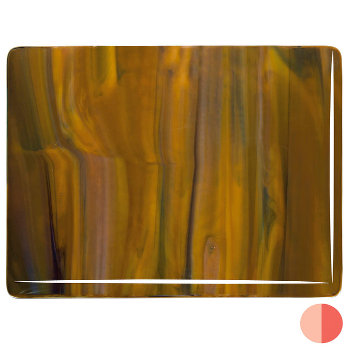 Bullseye Woodland Brown Opal-Ivory-Black Double Rolled 3 mm Glass