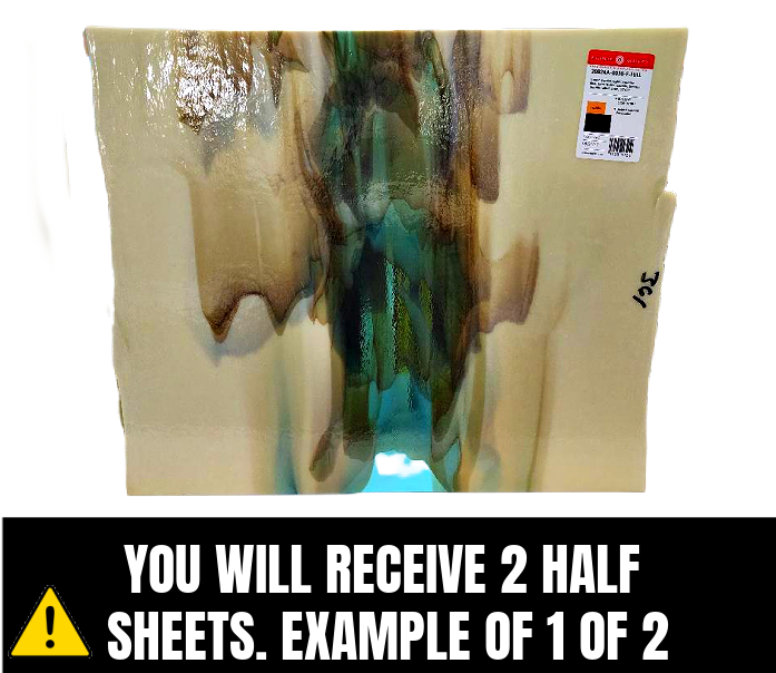 Bullseye Cosmic Reactive Glass (2) Half Sheet Bundle 90 COE