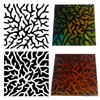 Reusable Coral 2-Pack Simple-Etch Screens for Dichroic Glass Etching