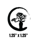 Bonsai Circle Enamel Fusing Decal - 1.25" x 1.25"