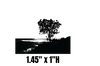 Tree Landscape Enamel Fusing Decal - 1.45" x 1"