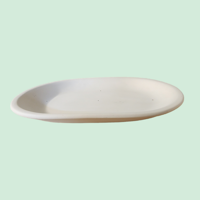 Oval Rimmed Platter Ceramic Mold for Fused Glass