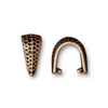 Jewelry Pinch Bails Hammered Antique Brass Pewter Plated