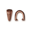 Jewelry Pinch Bails Hammered Antique Copper