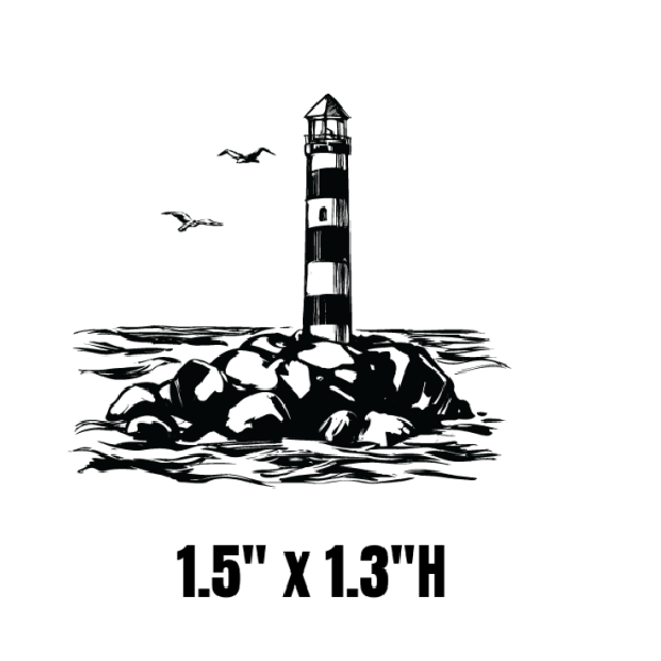 The Lighthouse Enamel Fusing Decal - 1.5" x 1.3"