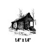 Sketch Art - Cabin Fever Enamel Fusing Decal - 1.4" x 1.4"