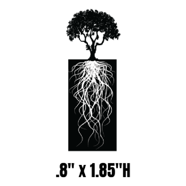 Long Rooted Tree of Life Enamel Fusing Decal -  .8" x 1.85"