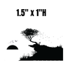 Setting Sun Landscape Enamel Fusing Decal - 1.5" x 1"