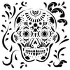 Powder or Airbrush Stencil-Day of the Dead -6x6 or 12x12 Available