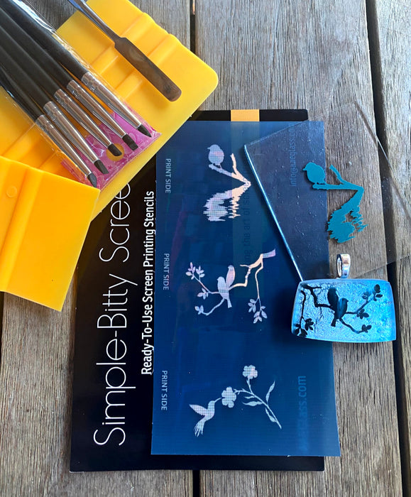 Birds Simple-Bitty Screen™ Ready-to-Use Screen Printing Stencils