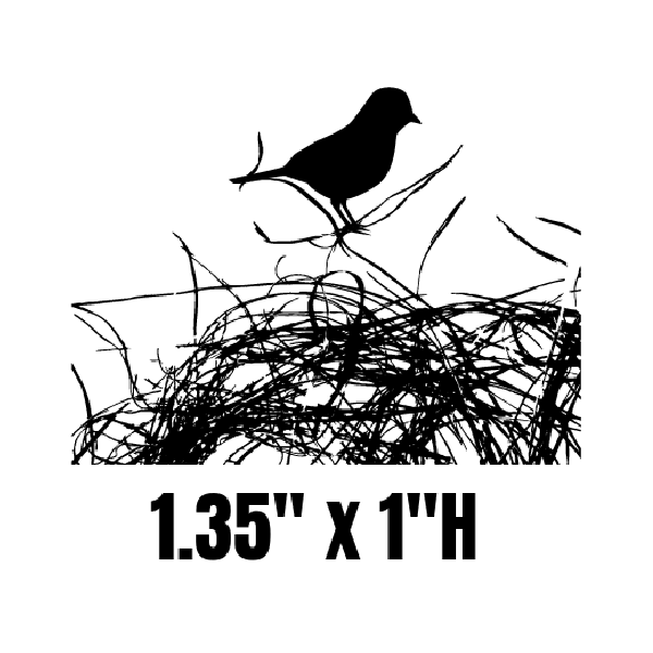 Bird's Nest Enamel Fusing Decal -  1.35" x 1"