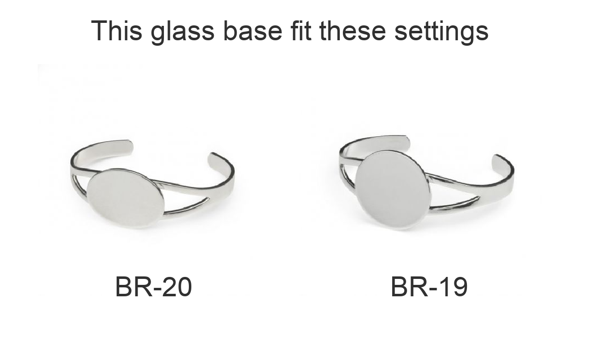 Pre Cut Clear Glass Circle Jewelry Base • 90 COE • 32mm