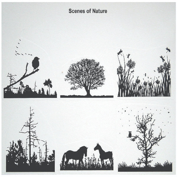 Scenes Of Nature Enamel Fusible Decal Sheet -  4" x 4"