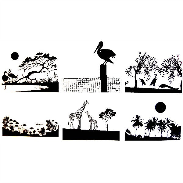 Tropical Scenes  Fusible Decal Sheet -  4" x 4"