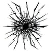 Cracked Glass Large Enamel Fusible Decal - 3 x 3
