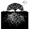 Umbrella Tree of Life Enamel Fusible Decal - 1.75 x 1 7/8