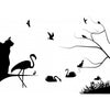 Flamingo Lagoon Enamel Fusible Decal - 1.25" x 1.25"