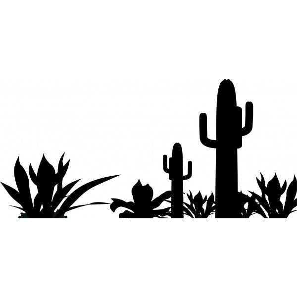 Cactus Garden Enamel Fusible Decal - 1.25" x 1.25"