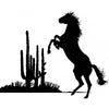 Bucking Horse Enamel Fusible Decal - 1.25" x 1.25"