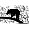 Black Bear Enamel Fusible Decal - 1.25" x 1.25"