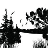 Lake View Enamel Fusible Decal - 1.5 x 1.5