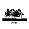 Forest Tree Line Enamel Glass Fusing Decal - 1.5" x .8"
