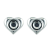Heart Shaped Stud Earring Setting , 8 mm cup Blank Bezel Earring Tray for Cabochon Setting, Fused Glass, Jewelry Making DIY Finding