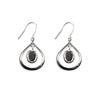 Teardrop Earring Settings w- Oval Inset , 8x6 mm cup Blank Bezel Earring Tray for Cabochon Setting, Fused Glass, Jewelry Making DIY Finding