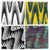Ripples 2 Pack Simple-Etch Screens for Dichroic Glass Etching