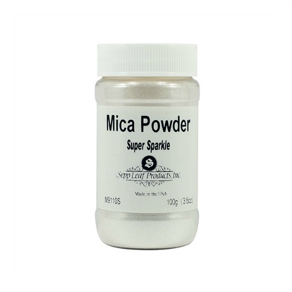 Super Sparkle Silver Mica Powder  3.5 OZ.JAR