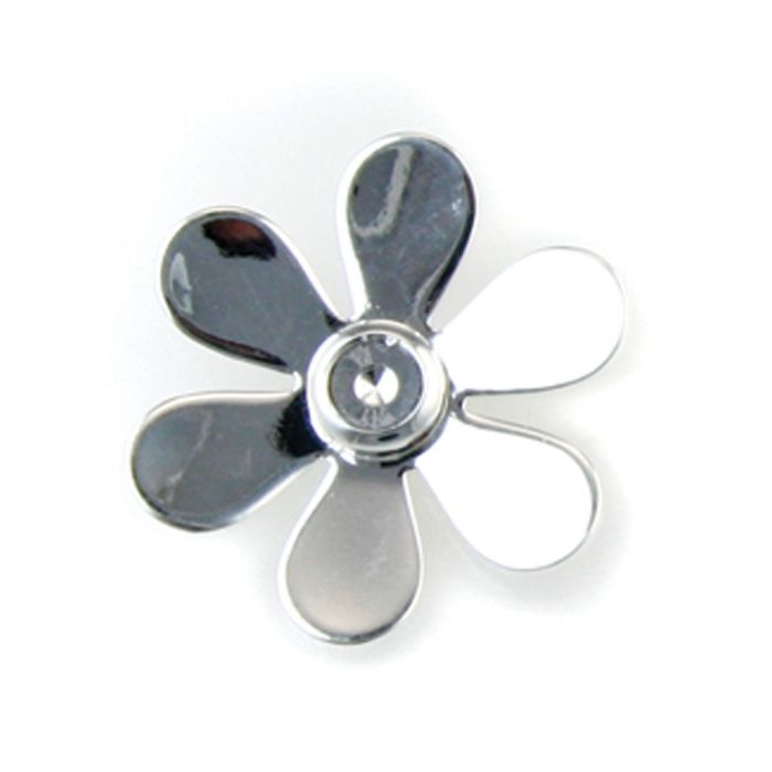 Flower Petals Silver Plated Pendant Setting with Flat Blank Pendant Base, 5mm Blank Bezel Pendant Tray for Cabochon Setting, Fused Glass, Jewelry Making DIY Finding
