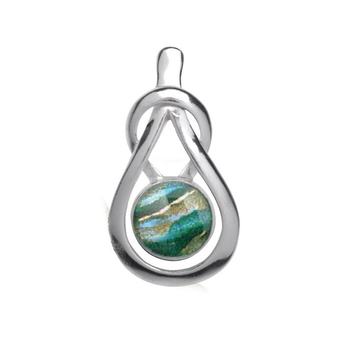 Teardrop Knot Pendant Base, 13mm Blank Bezel Pendant Tray for Cabochon Setting, Fused Glass, Jewelry Making DIY Finding