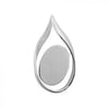 Silver Plated Twist Pendant Base, 18x25mm Blank Bezel Pendant Tray for Cabochon Setting, Fused Glass, Jewelry Making DIY Finding