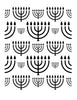 Simple Screens 2.0 - Menorah Powder or Enamel Simple Screen - Use as Powder Stencil or Silkscreen