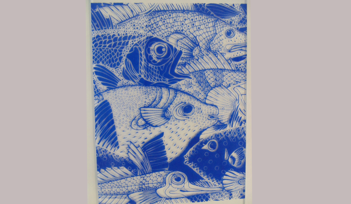 Simple Screen™ Pre-burned Fish Party Design for Screen Printing & Powd ...