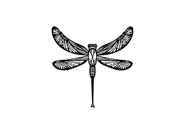 Simple Screens 2.0 - Ornate Dragonfly Simple Screen™ Ready to Use Stencil