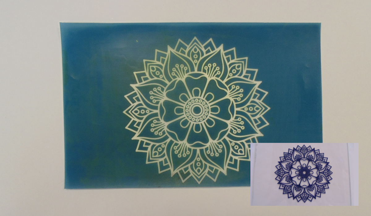 Simple Screen™  Pre-burned Flower Mandala Design for Screen Printing & Powder Printing