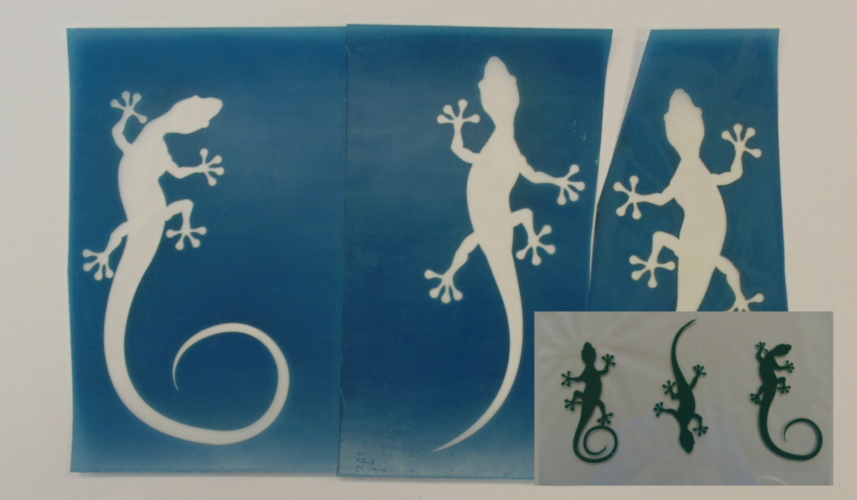 Simple Screen™  Pre-burned Lizard Party Design for Screen Printing & Powder Printing