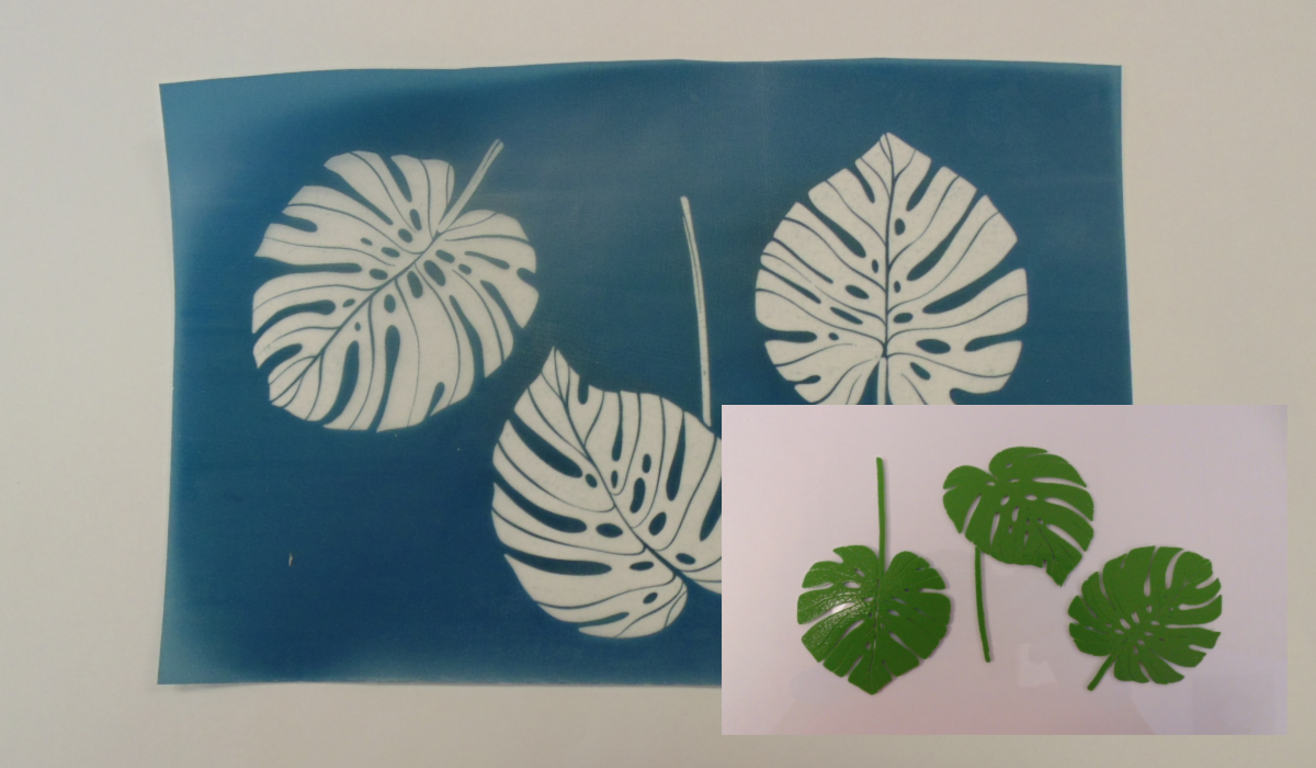 Simple Screen™  Pre-burned Monstera Leaf Design for Screen Printing & Powder Printing