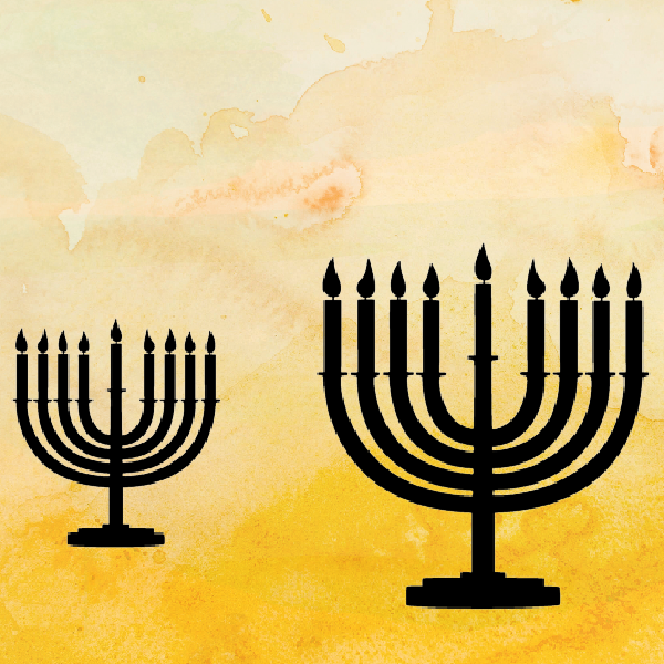 Simple Screen™ Pre-burned Menorah Jewish Holiday Symbol for Screen Printing  & Powder Printing