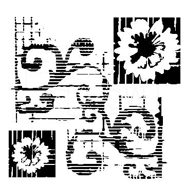 Powder or Airbrush Stencil - Flower Scroll 12x12 Only
