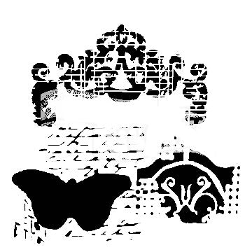 Powder or Airbrush Stencil - Regal Butterfly 12x12