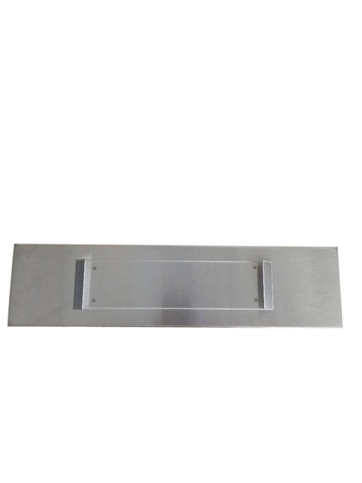 Brushed Stainless Steel Wall Mount Glass Display 5X20"