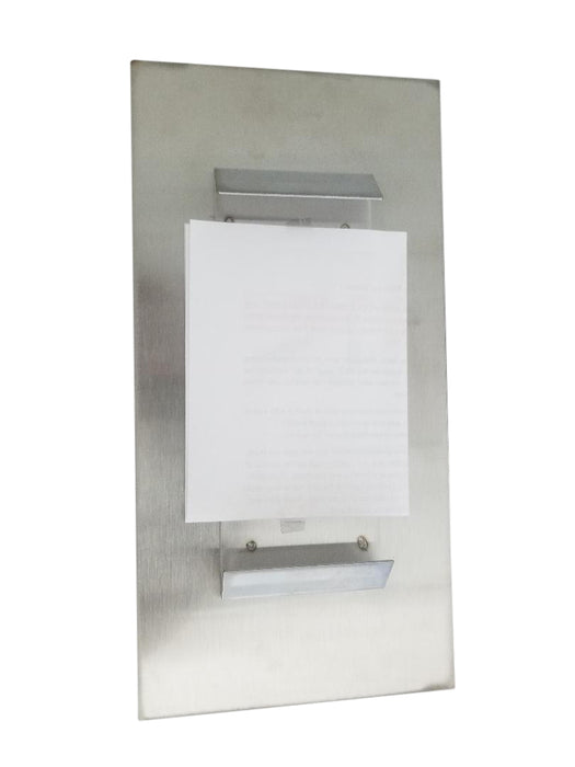 Brushed Stainless Steel Wall Mount Glass Display 6X12