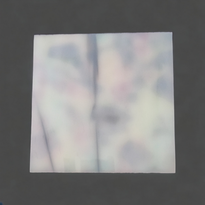 Dazzle Dichroic • Fracture Salmon Aurora Borealis on White Collage 3mm - 90 COE